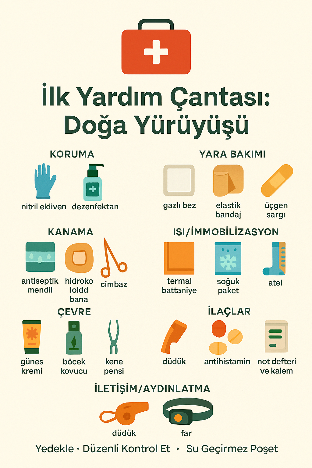 Doğa Yürüyüşlerinde İlk Yardım Çantasında Hangi Malzemeler Olmalı?