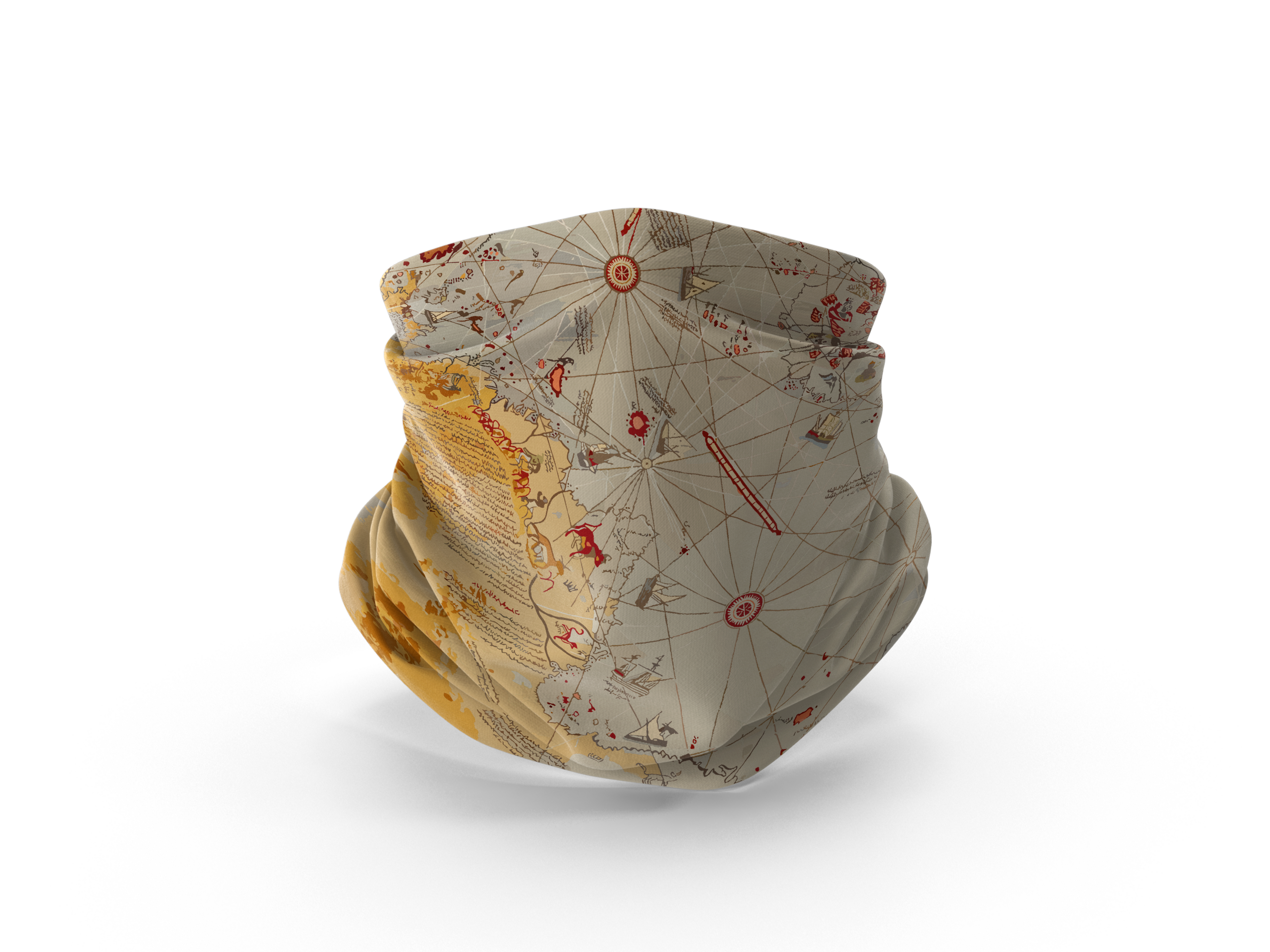 Valeria Wear - Piri Reis Harita Desenli Buff