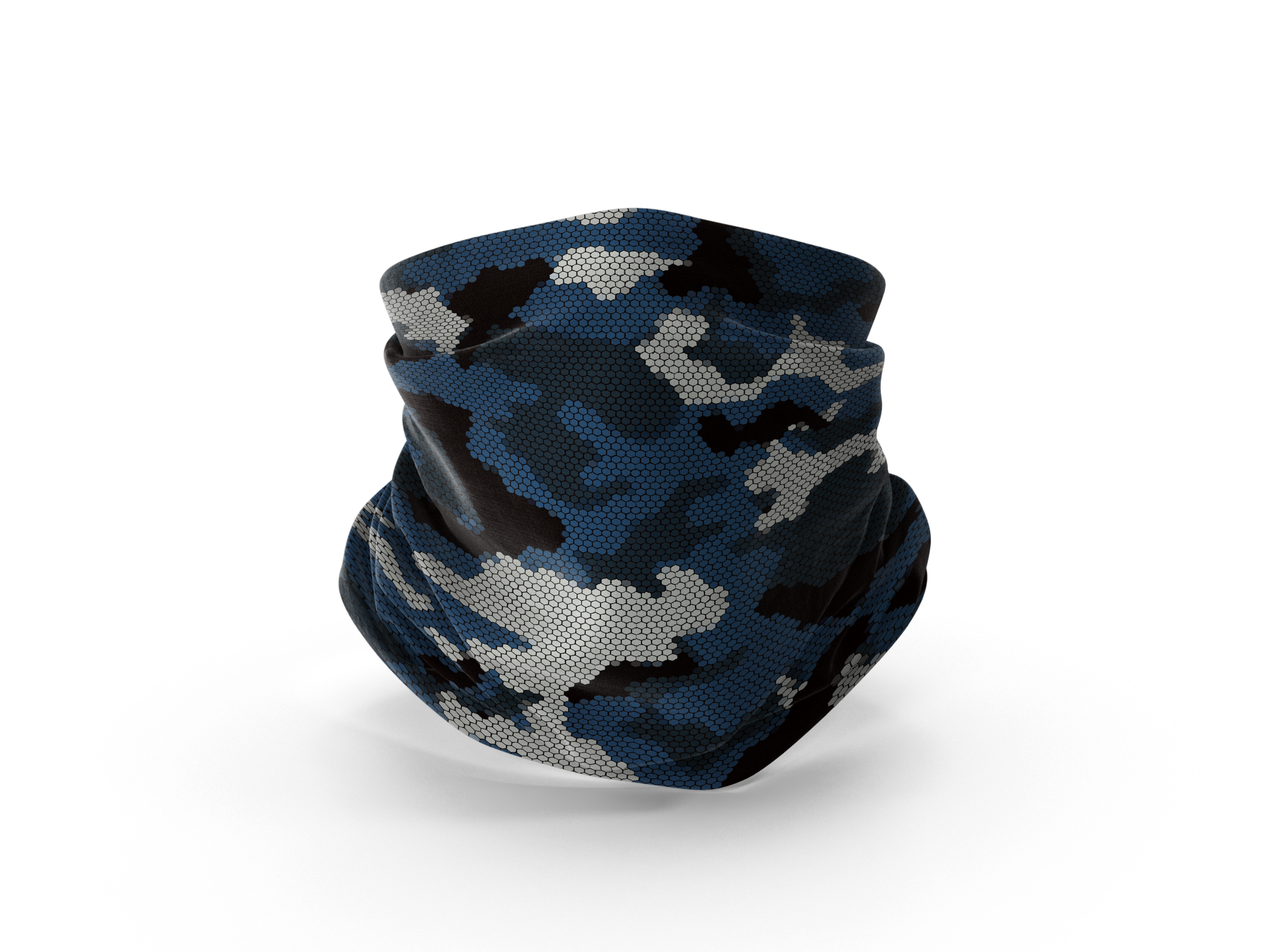 Valeria Wear - Mavi Kamuflaj Desenli Buff